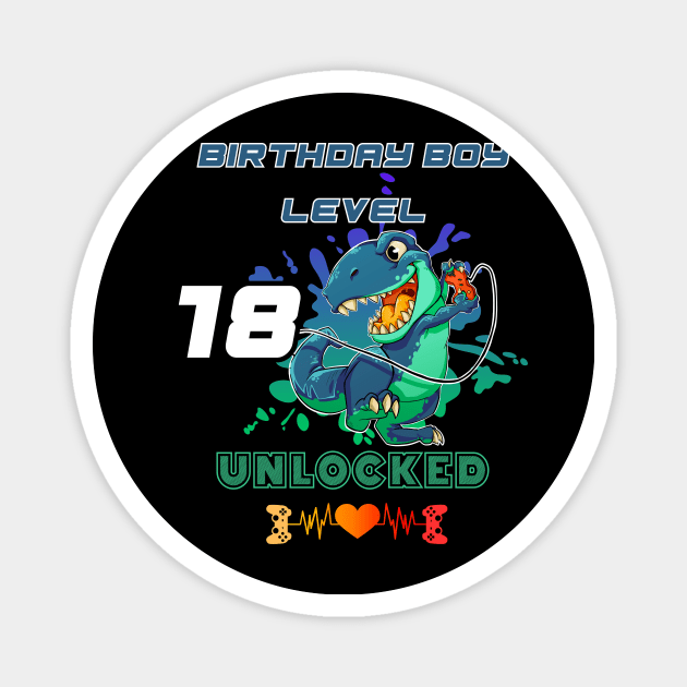 Birthday Boy Level 18 Unlocked Magnet by DesingHeven